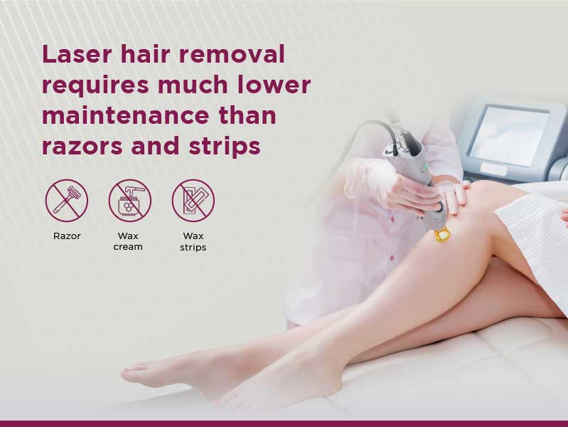 laser hair removal requires low maintenance