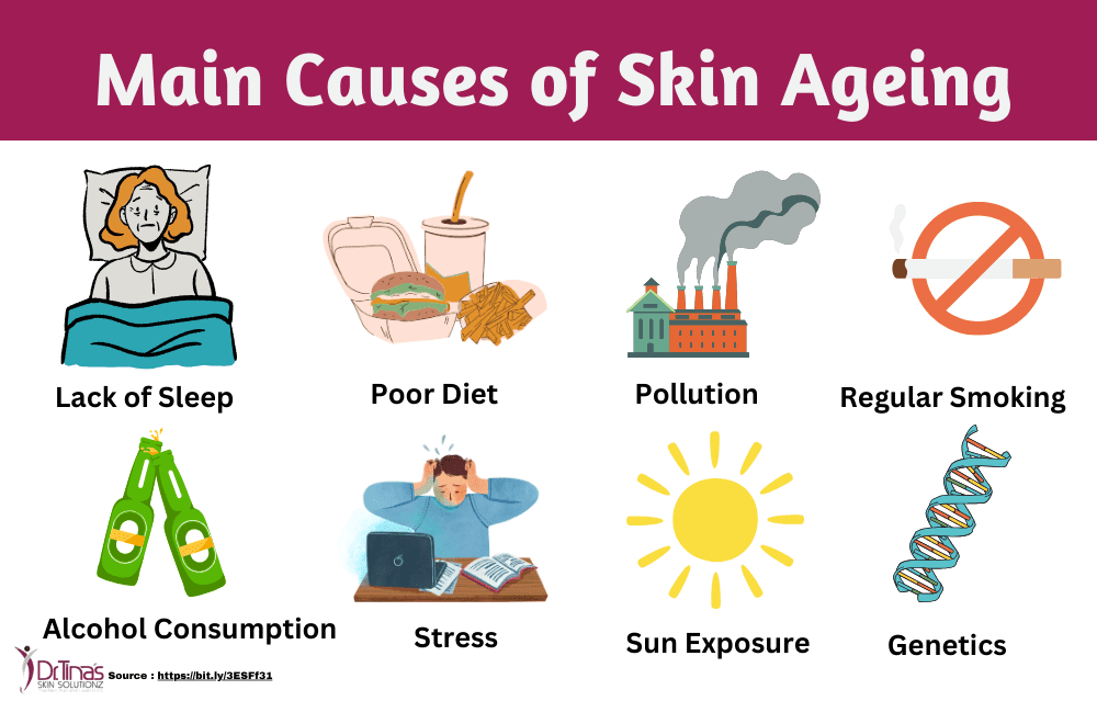 causes of skin ageing